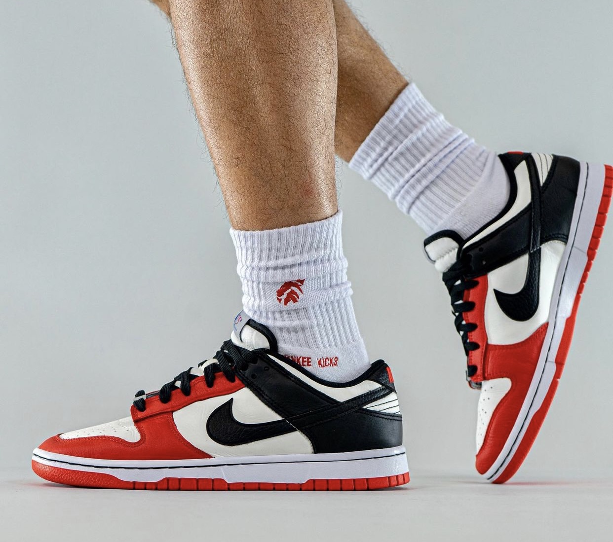 nike dunk low on feet