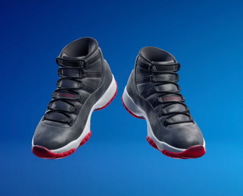 Air Jordan 11 Retro ‘Bred Velvet’ in ‘Fortnite Kicks.’ Credit @HYPEX