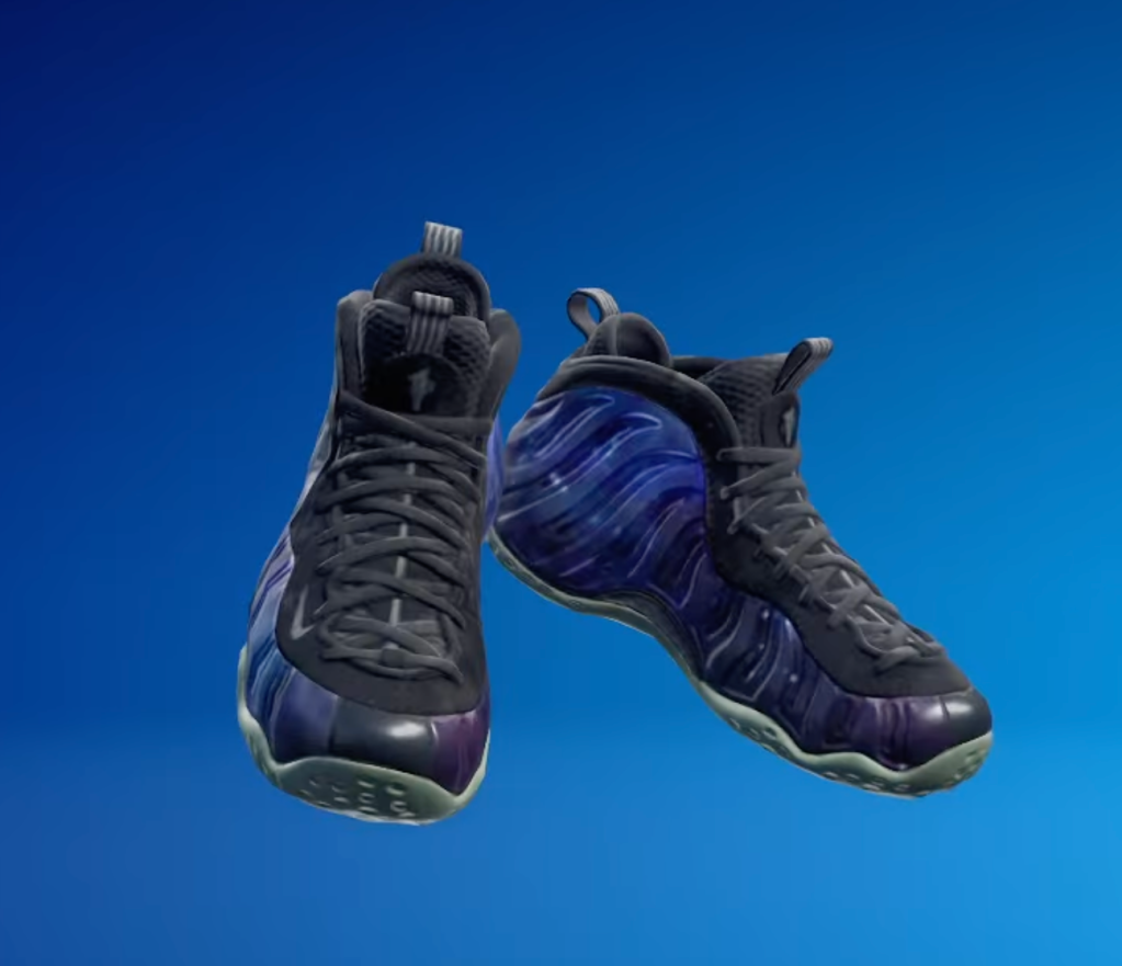 Nike Air Foamposite One ‘Galaxy’ in ‘Fortnite Kicks.’ Credit @HYPEX